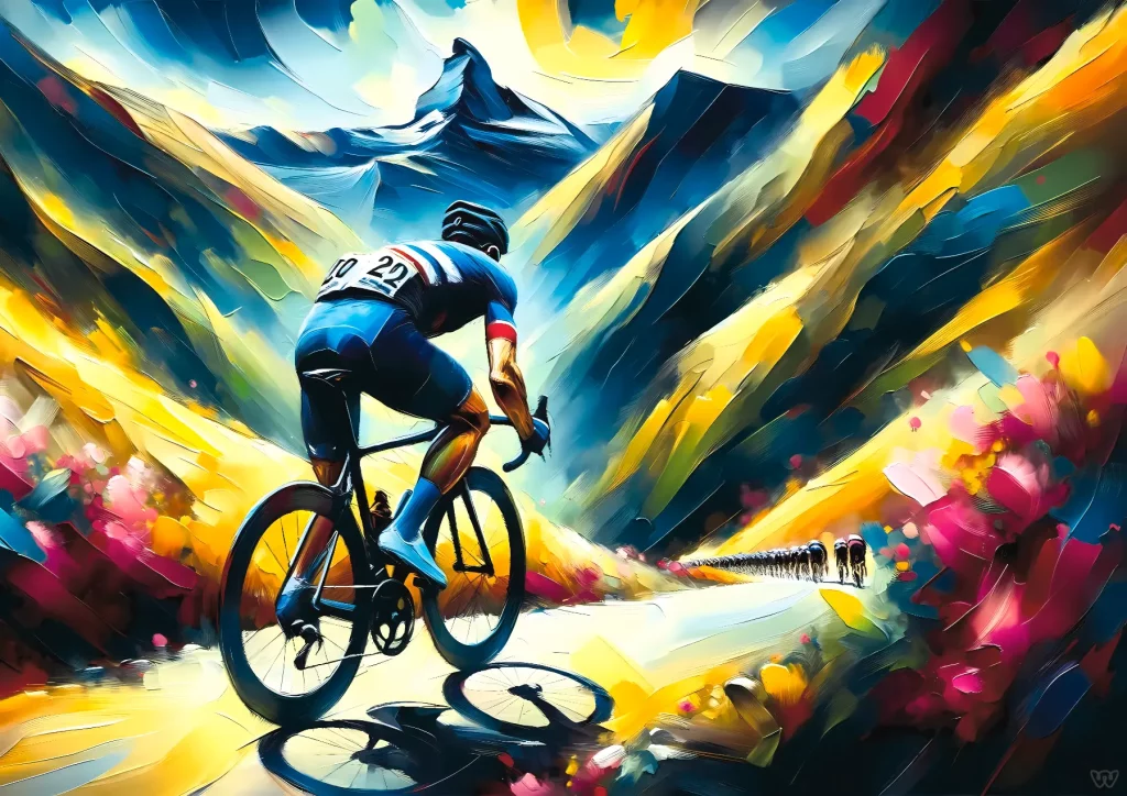 Affiche cyclisme - Ascension éclatante