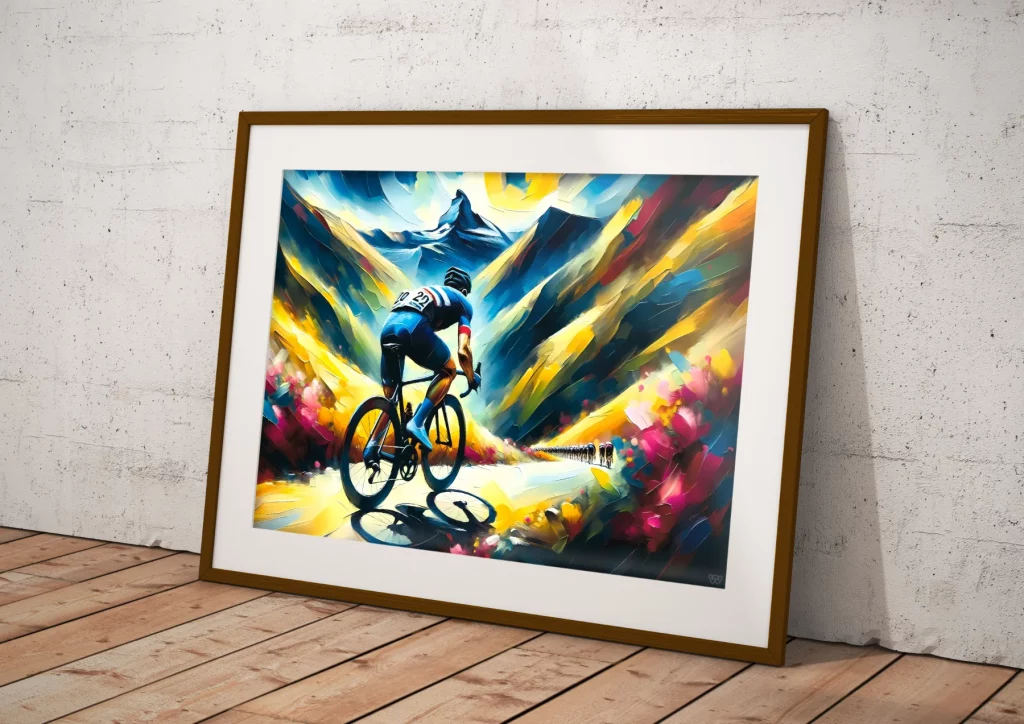 Affiche cyclisme - Ascension éclatante