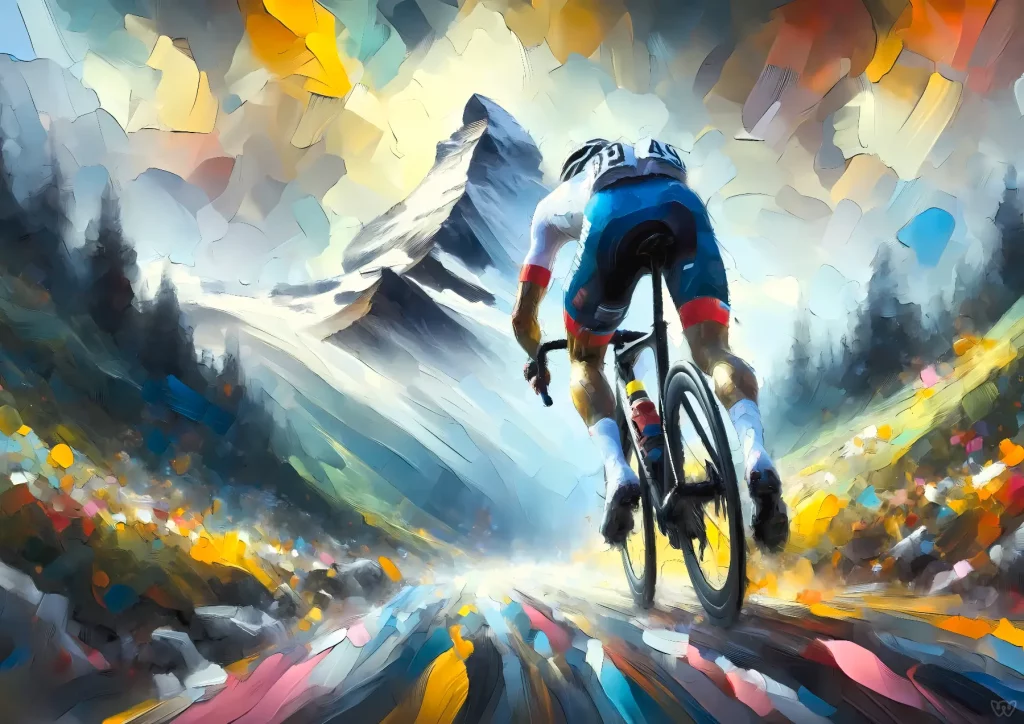 Affiche cyclisme - Frénésie des sommets