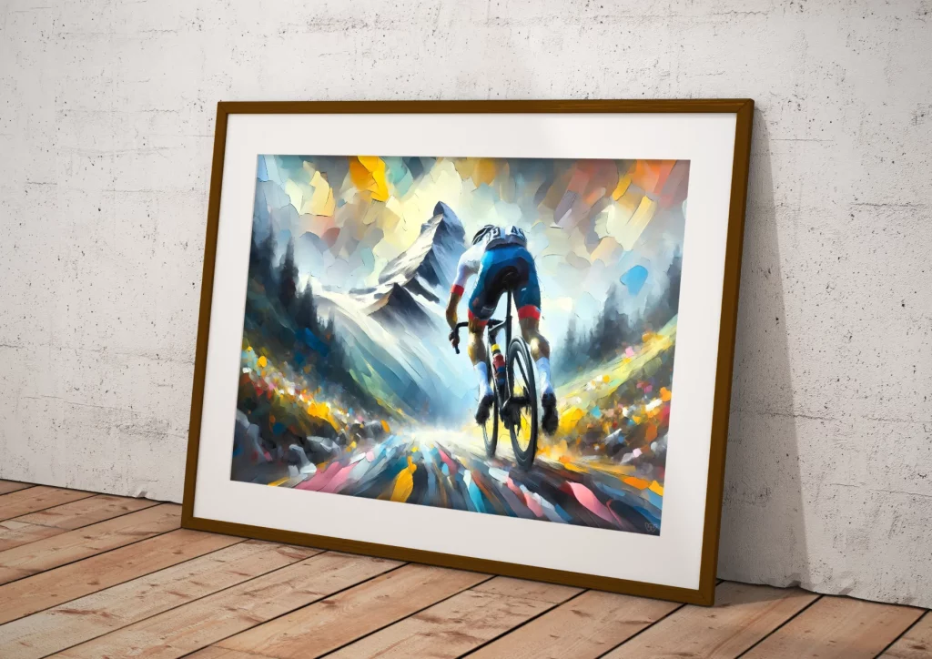 Affiche cyclisme - Frénésie des sommets