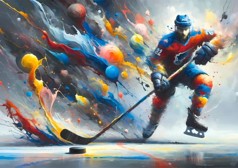 Affiche hockey - Prélude au tir