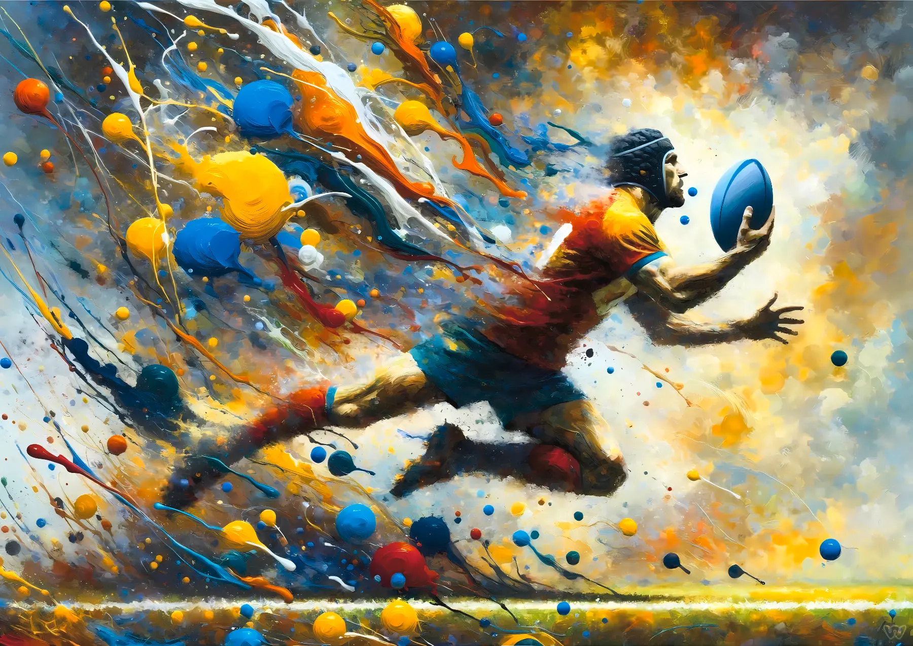 Affiche rugby - Échappée lyrique