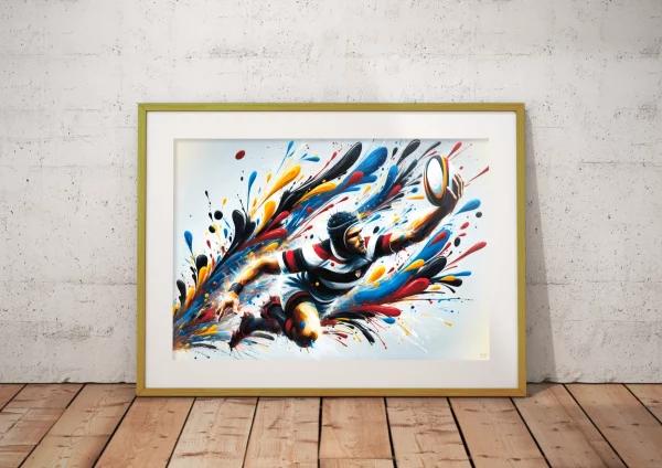 Affiche rugby - Éclat du mouvement