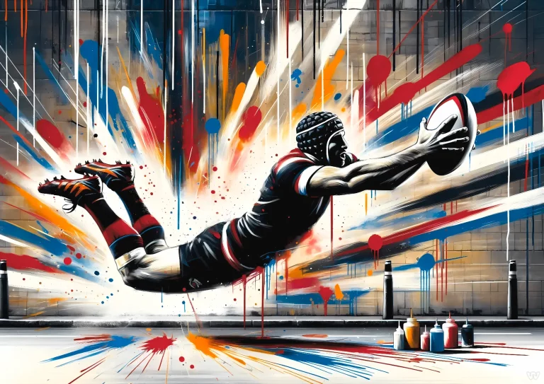 Affiche rugby - Plongeon urbain